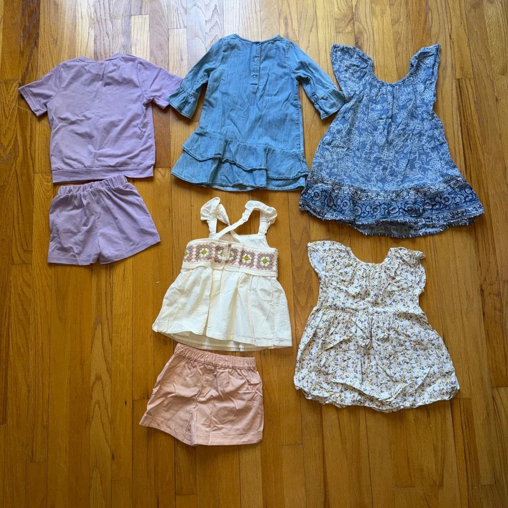 Toddler‎ Girls Summer Clothes Bundle 7pc Gap Old Navy Cat & Jack Sets Dresses 3T